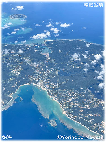 「平良湾ながはま海岸上空」航空写真・転載厳禁・プロ写真家なわたよりのぶ